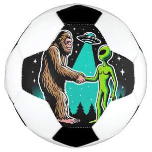 Bigfoot Meets Alien Soccer Ball