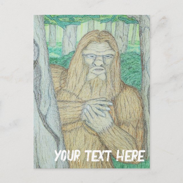 Bigfoot meme parody postcard (Front)