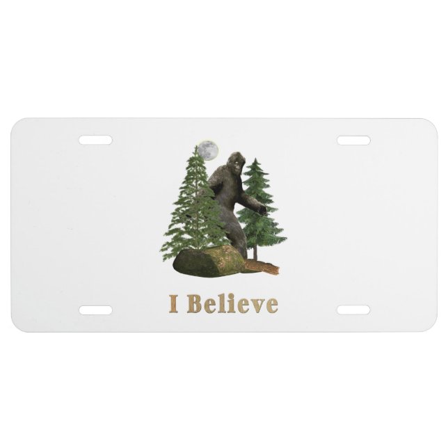 Bigfoot merchandise license plate (Front)