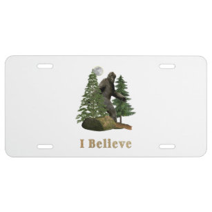 Custom Bigfoot Carrying Pizza License Plate By Fashionfree