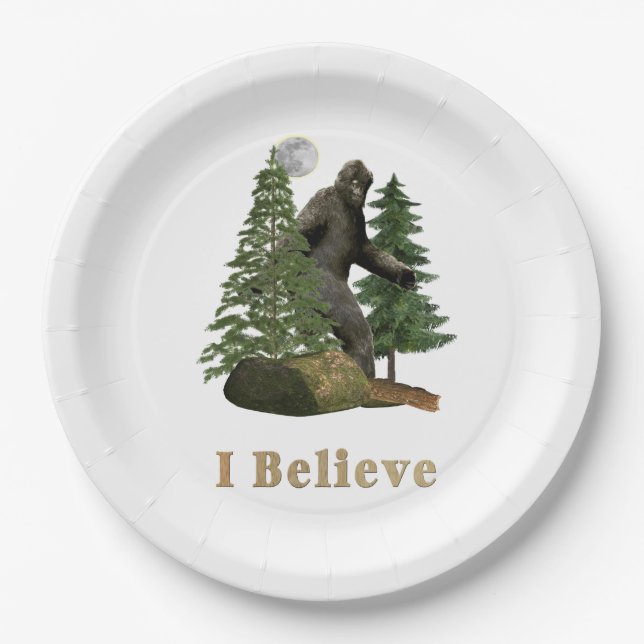 Bigfoot merchandise paper plates (Front)