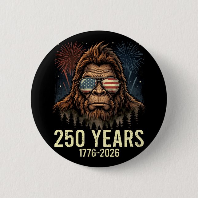Bigfoot merica firework 4th of july 250 button (Front)