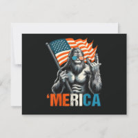 Bigfoot Merica Rock American Flag
