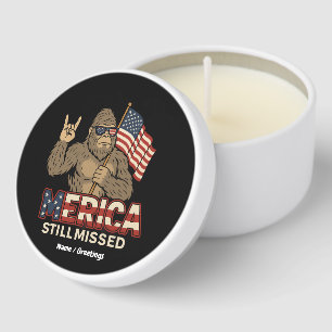 Bigfoot 'Merica Still Missed' Patriot 4th of July Mini Candle Favors