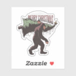 Bigfoot Merry Christmas Sticker<br><div class="desc">Merry Christmas from Bigfoot.</div>