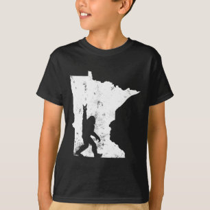 Bigfoot Minnesota State Map Sasquatch Men Women Gi T-Shirt