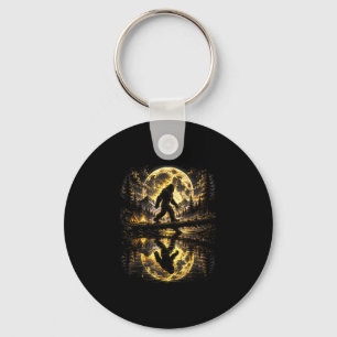 Bigfoot moonlight forest reflection adventure keychain