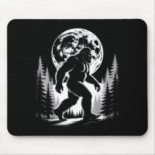 Bigfoot Moonlight Sasquatch Forest Cryptid Outdoor Mouse Pad