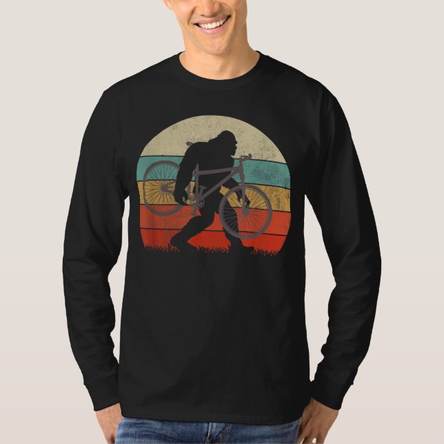Bigfoot Mountain Bike Funny MTB Biking Cycling Sas T-Shirt (Front)
