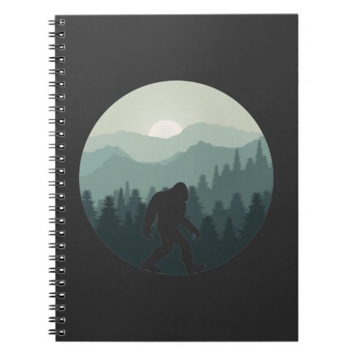 Bigfoot Mountain Forest Sasquatch Fan Notebook