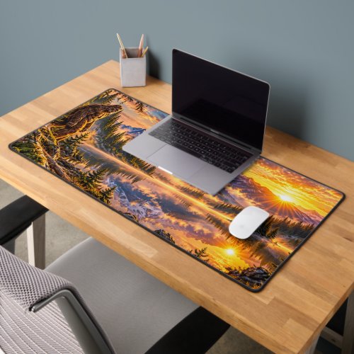 Bigfoot Mountain Reflections Desk Mat