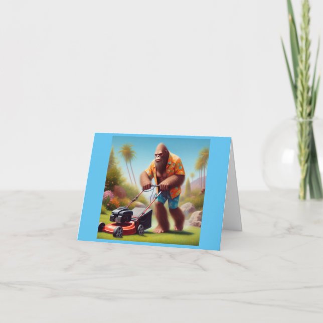 Bigfoot Mowing Card (Front)