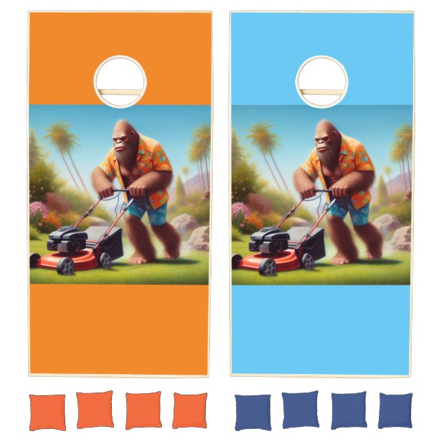 Bigfoot Mowing Cornhole Set (Set)