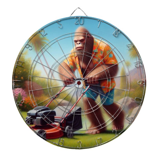 Bigfoot Mowing Dart Board (Front)