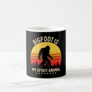 Bigfoot my Spirit Animal | Bigfoot Retro Coffee Mug