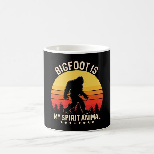 Bigfoot my Spirit Animal  Bigfoot Retro Coffee Mug