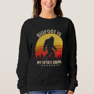 Bigfoot my Spirit Animal   Bigfoot Retro Sweatshirt