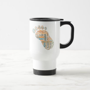 Bigfoot Names Foot Travel Mug