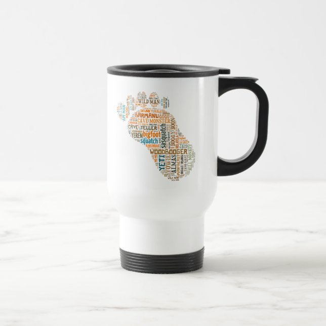 Bigfoot Names Foot Travel Mug (Right)