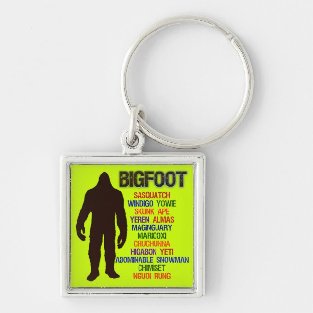 Bigfoot Names Keychain (Front)
