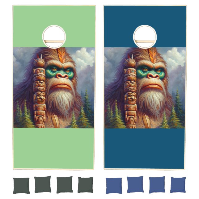 Bigfoot Native American Totem Cornhole Set (Set)