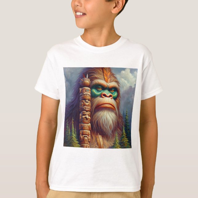 Bigfoot Native American Totem T-Shirt (Front)