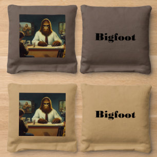 Bigfoot News Anchor Cornhole Bags