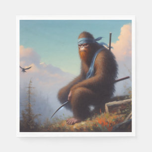 Bigfoot Ninja Napkins