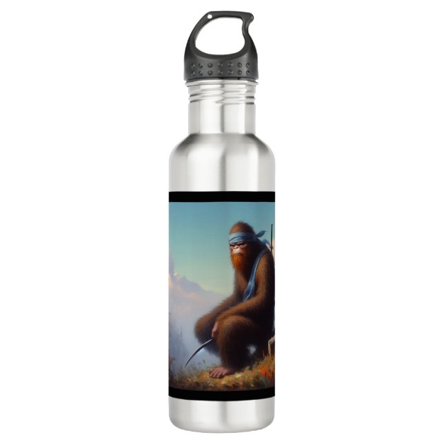 Bigfoot Ninja Stainless Steel Water Bottle (Front)