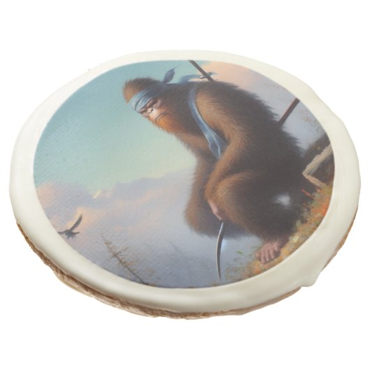 Bigfoot Ninja Sugar Cookie (Angled)