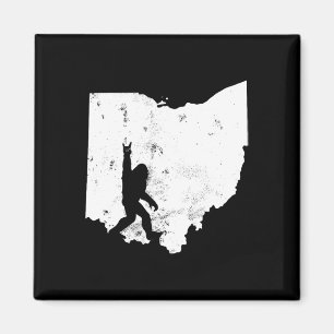 Bigfoot Ohio State Map Sasquatch Men Women Gift  Magnet