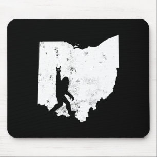 Bigfoot Ohio State Map Sasquatch Men Women Gift  Mouse Pad