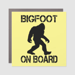 Bigfoot on Board Funny Bigfoot  Car Magnet