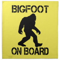 Bigfoot on Board Funny Bigfoot  