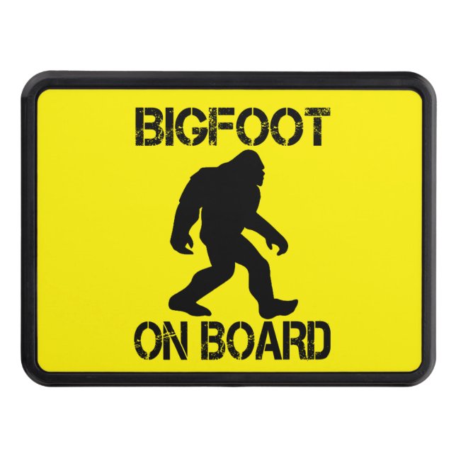 Bigfoot on Board Funny Bigfoot   Hitch Cover (Front)