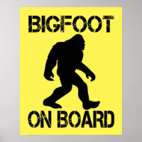 Bigfoot on Board - Funny Bigfoot