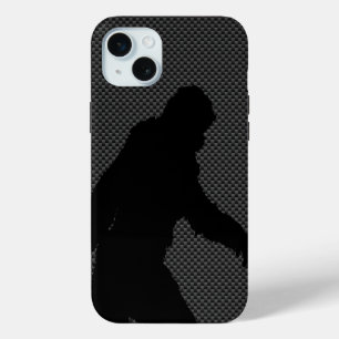 Bigfoot on Carbon Fiber Print iPhone 15 Plus Case