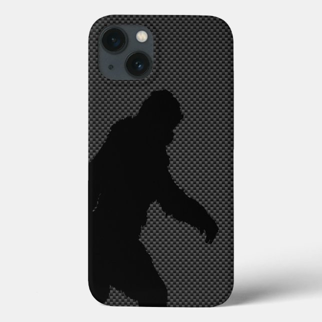 Bigfoot on Carbon Fiber Print Case-Mate iPhone Case (Back)