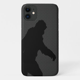 Bigfoot on Carbon Fiber Print iPhone 11 Case