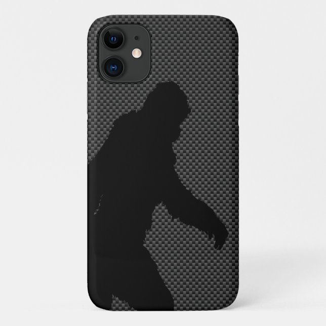 Bigfoot on Carbon Fiber Print Case-Mate iPhone Case (Back)