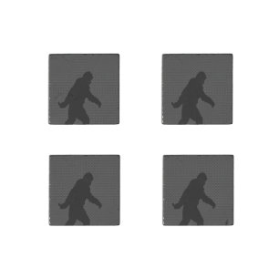 Bigfoot on Carbon Fiber Print Stone Magnet