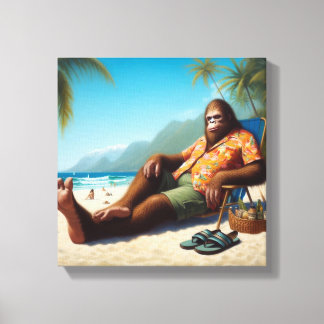 Bigfoot On the Beach Canvas Print