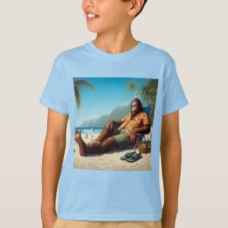 Bigfoot On the Beach T-Shirt