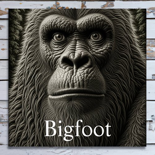  Bigfoot or Sasquatch Close Up Face Jigsaw Puzzle