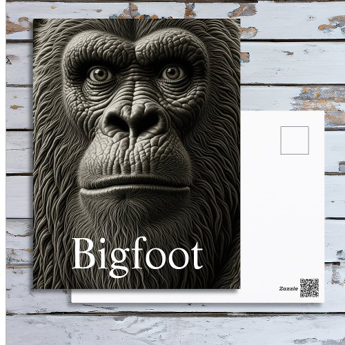  Bigfoot or Sasquatch Close Up Face Postcard