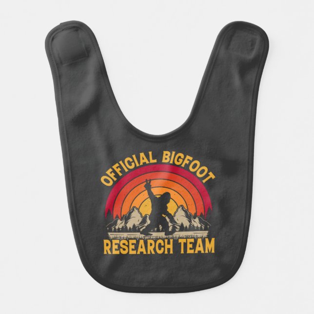 Bigfoot Original Research Team Baby Bib (Front)