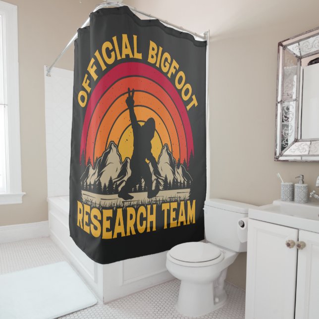 Bigfoot Original Research Team Shower Curtain (In Situ)