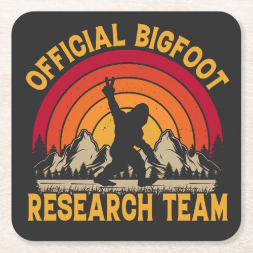 Bigfoot Original Research Team  Square Paper Coaster