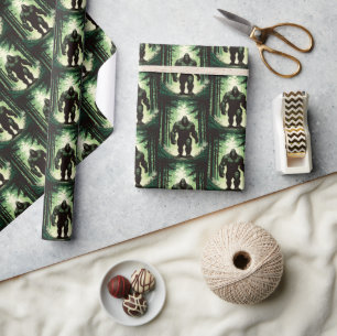 Bigfoot Out For A Forest Walk 2 Wrapping Paper