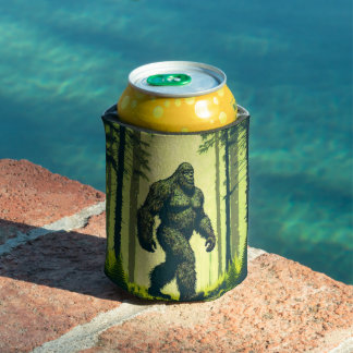 Bigfoot Out For A Forest Walk Can Cooler